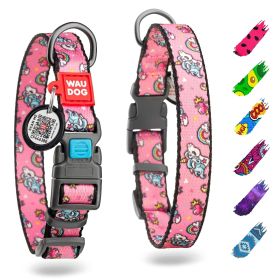 Nylon Dog Collar Adjustable for Large Dogs Small Medium Dogs for Boy Girl Dog Collars with Durable Plastic Buckle 9-14 inch Neck x 3/5 inch Wide